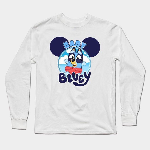 Bluey and Bingo DAD Family Birthday Long Sleeve T-Shirt by Justine Nolanz